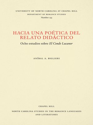 cover image of Hacia una poética del relato didáctico